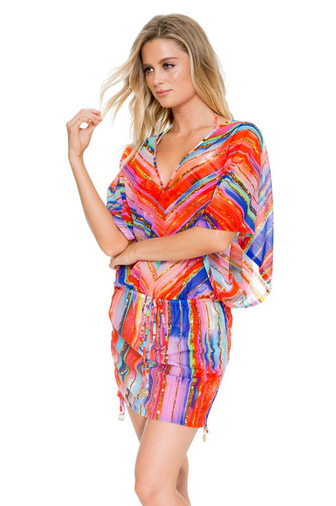 Luli Fama Bellamar Cabana V-Neck Dress